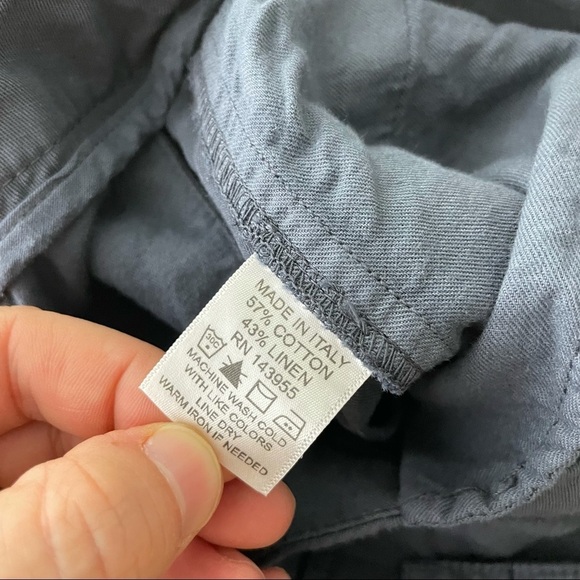 Guideboat Co. Lake Como Cotton Linen Navy Short 26 - Picture 6 of 10